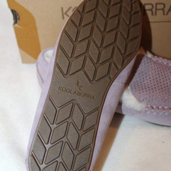 NIB UGG‎ BY KOOLABURRA PERF SUEDE FUR LINED SLIPPERS LILAC PURPLE - Picture 5 of 6